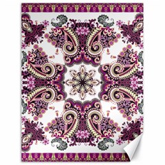 Multicolored Pattern Illustration Purple Peacock Canvas 18  X 24  by Jancukart