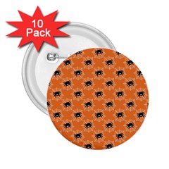 Halloween Black Orange Spiders 2 25  Buttons (10 Pack)  by ConteMonfrey