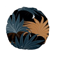 Leaves Background Digital Paper Standard 15  Premium Flano Round Cushions by Ravend