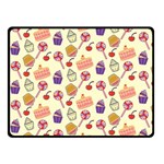 Cupcake Pattern Lollipop Double Sided Fleece Blanket (Small)  45 x34  Blanket Back