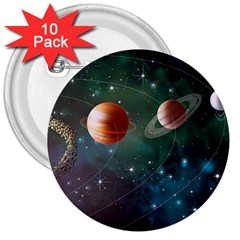 Planet Galaxy Fantasy 3  Buttons (10 Pack)  by danenraven