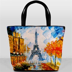 Eiffel Tower Landmark Architecture  Artistic Bucket Bag by danenraven