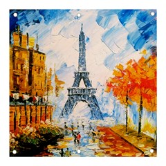 Eiffel Tower Landmark Architecture  Artistic Banner And Sign 3  X 3  by danenraven