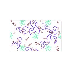 Background Pattern Wallpaper Fish Sticker Rectangular (100 Pack) by Ravend