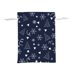 Tree Christmas Xmas Snow Lightweight Drawstring Pouch (l) by Ravend
