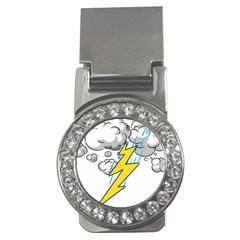 Storm Thunder Lightning Light Flash Cloud Money Clips (cz)  by danenraven