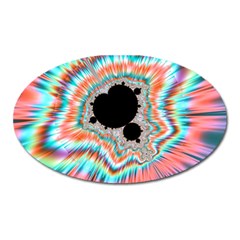 Fractal Abstract Background Oval Magnet by Wegoenart
