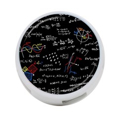 Black Background Text Overlay  Mathematics Formula 4-port Usb Hub (two Sides) by danenraven