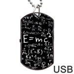 Science Einstein Formula Mathematics Physics Dog Tag USB Flash (Two Sides) Back