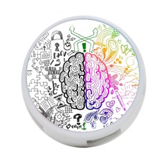 Anatomy Brain Head Medical Psychedelic  Skull 4-port Usb Hub (one Side) by danenraven