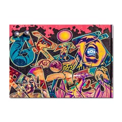 Doodle Wallpaper Texture Grafiti Multi Colored Art Sticker A4 (100 Pack) by danenraven