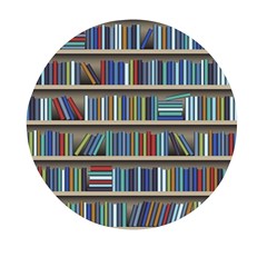 Bookshelf Mini Round Pill Box (pack Of 3) by Wegoenart