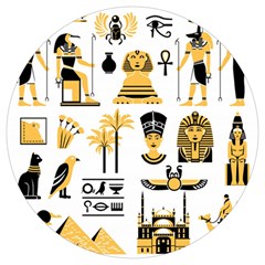 Egypt-symbols-decorative-icons-set Round Trivet by Jancukart