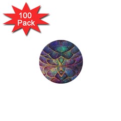 Dragon Fractal Pattern Texture 1  Mini Buttons (100 Pack)  by Wegoenart