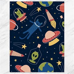 Seamless Pattern With Funny Alien Cat Galaxy Canvas 18  X 24  by Wegoenart