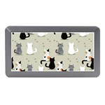 Cute-cat-seamless-pattern Memory Card Reader (Mini) Front
