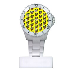 Yellow Background Pineapples Plastic Nurses Watch by ConteMonfrey