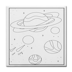 The Cuteness Of Saturn Tile Coaster by ConteMonfrey