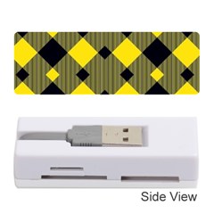 Yellow Diagonal Plaids Memory Card Reader (stick) by ConteMonfrey