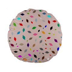 Bottle Pattern Water Flat Standard 15  Premium Flano Round Cushions by Ravend