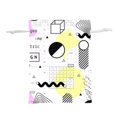 Graphic-design-geometric-background Lightweight Drawstring Pouch (l) by Wegoenart