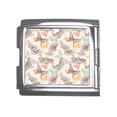 Pattern-with-hand-drawn-butterflies Mega Link Italian Charm (18mm) by Wegoenart