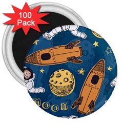 Missile Pattern 3  Magnets (100 Pack) by Wegoenart