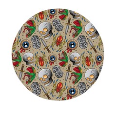 Tattoo Pattern Mini Round Pill Box (pack Of 3) by Wegoenart
