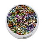 Graffiti Word Seamless Pattern 4-Port USB Hub (Two Sides) Back