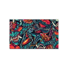 Vintage Tattoos Colorful Seamless Pattern Sticker Rectangular (10 Pack) by Wegoenart