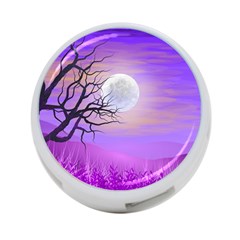 Abstract Nature Landscape Illustration Sky Clouds 4-port Usb Hub (two Sides) by Wegoenart