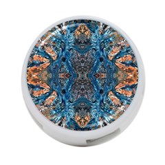 Lapislazuli Arabesque  4-port Usb Hub (one Side) by kaleidomarblingart