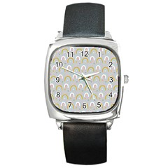Rainbow Pattern Square Metal Watch by ConteMonfrey