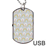 Rainbow pattern Dog Tag USB Flash (Two Sides) Back