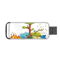 Natural Disaster Flood Earthquake Portable Usb Flash (two Sides) by Jancukart