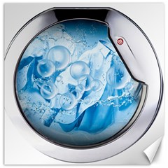 Silver Framed Washing Machine Animated Canvas 12  X 12  by Jancukart