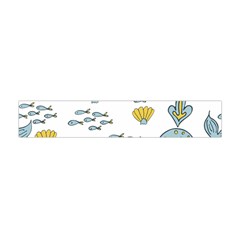 Cartoon Whale Seamless Background Pattern Flano Scarf (mini) by Jancukart