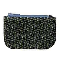 Robot Skull Extreme Close Up Large Coin Purse by dflcprintsclothing