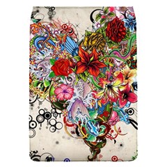 Multicolored Floral Digital Wallpaper Abstract Flowers Heart Free Download Removable Flap Cover (s) by danenraven