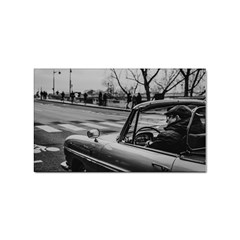 Convertible Classic Car At Paris Street Sticker (rectangular) by dflcprintsclothing