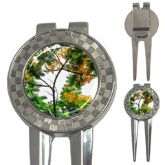 Tree Sunlight Forest Nature Landscape Sunrise Fog 3-in-1 Golf Divots by danenraven