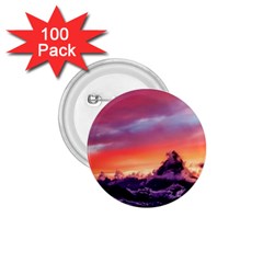 Matterhorn Mountains Sunset Dusk Snow Winter 1 75  Buttons (100 Pack)  by danenraven
