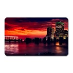 New York City Urban Skyline Harbor Bay Reflections Magnet (Rectangular) Front