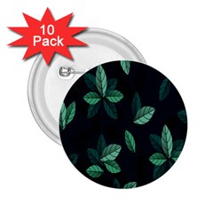Leaves Pattern 2 25  Buttons (10 Pack)  by artworkshop
