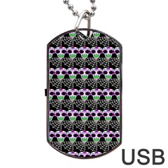 Skullspider Dog Tag Usb Flash (one Side) by Sparkle