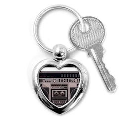 Cassette Recorder 80s Music Stereo Key Chain (heart) by Pakemis