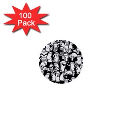 Graffiti Spray Can Characters Seamless Pattern 1  Mini Buttons (100 Pack)  by Pakemis