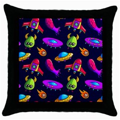 Space Pattern Throw Pillow Case (black) by Pakemis