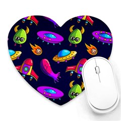 Space Pattern Heart Mousepad by Pakemis