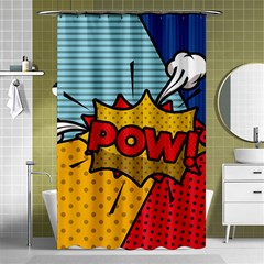 Pow Word Pop Art Style Expression Vector Shower Curtain 48  X 72  (small)  by Pakemis